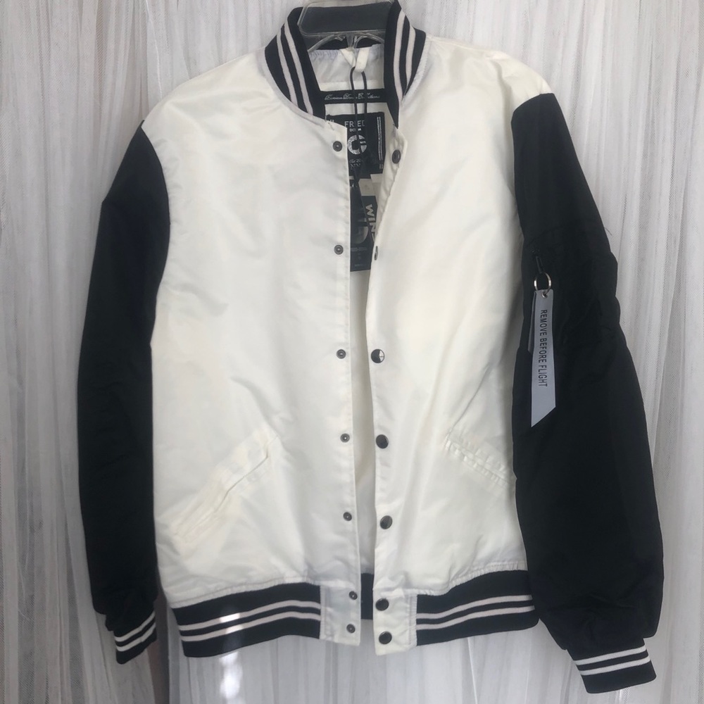 Black and White Bomber Jacket